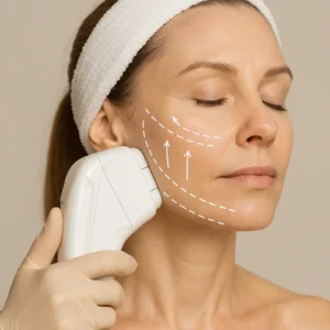 Woman having HI-FU to reduce wrinkles call LA LIPO Rushden Now!