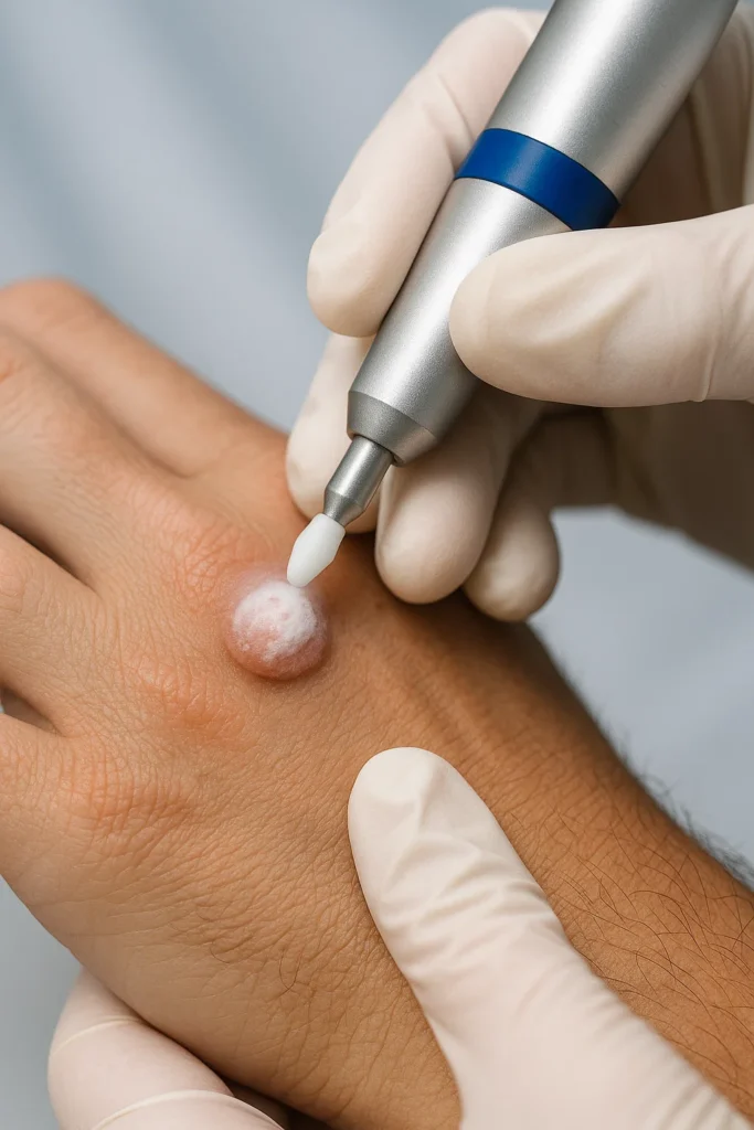example of wart removal Rushden using cryopen