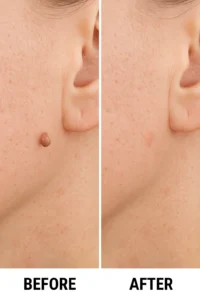 Skin tags removal Rushden before and after