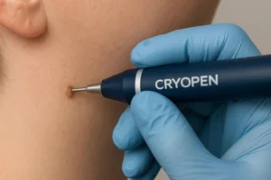 Person receiving skin tag removal Rushden